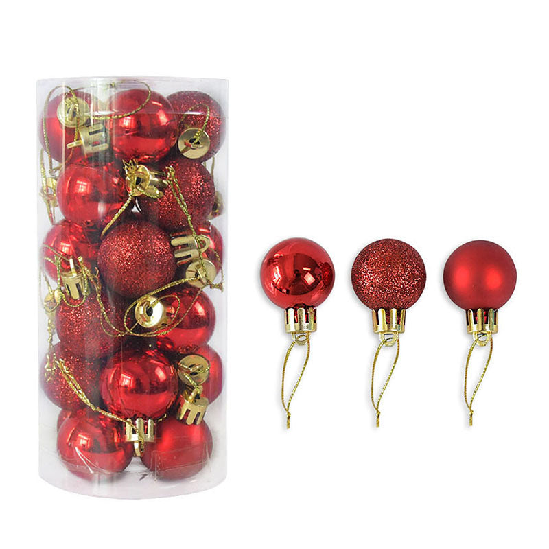 Kleurijke kerstballen 24 stuks